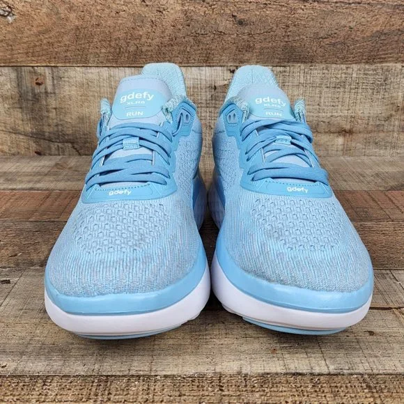 Gravity Defyer G-Defy XLR8 Women Sz 8 Blue Knit Lace Up Running Shoes Comfort - Picture 2 of 9